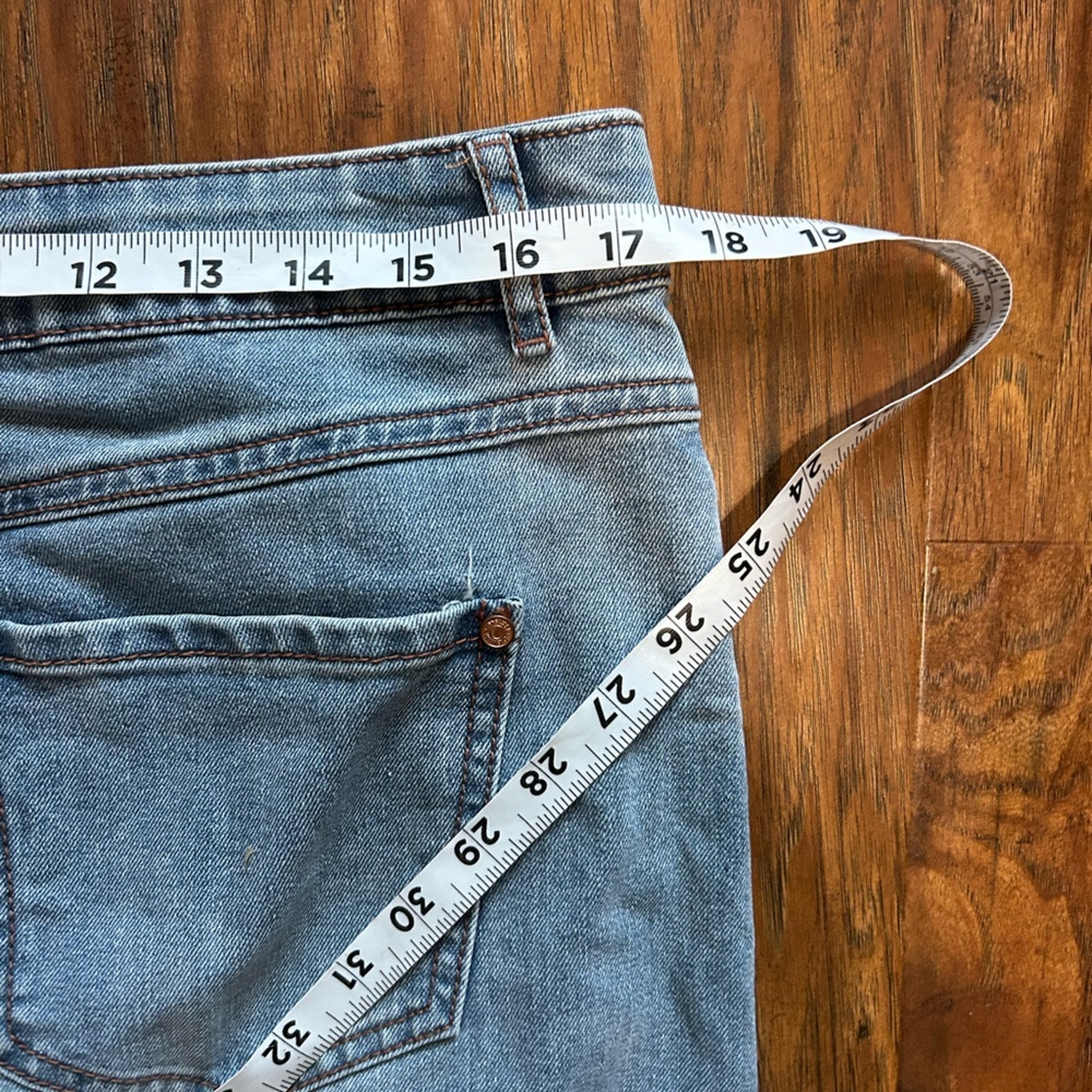 Long Denim Skirt With Pockets Frayed Hem Women’s Size 10 Y2K Fall - Picture 9 of 10